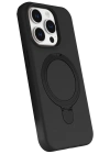 Newface Apple iPhone 15 Pro Max Regal Magsafe Standlı Kapak - Siyah