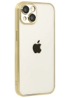 Newface Apple iPhone 15 Razer Lensli Silikon - Gold
