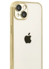 Newface Apple iPhone 15 Razer Lensli Silikon - Gold