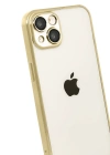 Newface Apple iPhone 15 Razer Lensli Silikon - Gold