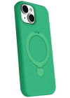 Newface Apple iPhone 15 Regal Magsafe Standlı Kapak - Yeşil
