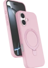 Newface Apple iPhone 16 Plus Regal Magsafe Standlı Kapak - Açık Pembe