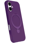 Newface Apple iPhone 16 Plus Regal Magsafe Standlı Kapak - Derin Mor