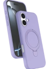 Newface Apple iPhone 16 Plus Regal Magsafe Standlı Kapak - Lila