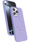 Newface Apple iPhone 16 Pro Regal Magsafe Standlı Kapak - Lila