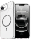 Newface Apple iPhone 16E Live Diamond Magsafe Kapak - Şeffaf