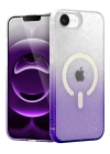 Newface Apple iPhone 16E Pummel Shiny Magsafe Kapak - Mor