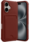 Newface Apple iPhone 17 Kelvin Kartvizitli Silikon - Bordo