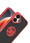 Newface Apple iPhone 17 Montreal Yüzüklü Silikon Kapak - Kırmızı