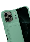 Newface Apple iPhone 17 Pro Kelvin Kartvizitli Silikon - Açık Yeşil
