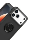 Newface Apple iPhone 17 Pro Montreal Yüzüklü Silikon Kapak - Siyah