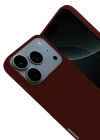 Newface Apple iPhone 17 Pro Nano içi Kadife Silikon - Bordo
