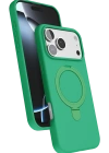 Newface Apple iPhone 17 Pro Regal Magsafe Standlı Kapak - Yeşil