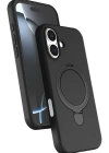 Newface Apple iPhone 17 Regal Magsafe Standlı Kapak - Siyah
