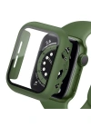 Newface Apple Watch 38mm Camlı Kasa Ekran Koruyucu - Koyu Yeşil