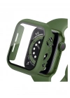 Newface Apple Watch 38mm Camlı Kasa Ekran Koruyucu - Koyu Yeşil