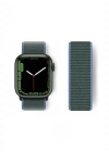 Newface Apple Watch 38mm Hasırlı Cırtcırtlı Kordon - Mavi-Yeşil