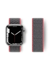 Newface Apple Watch 38mm Hasırlı Cırtcırtlı Kordon - Pembe