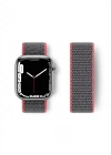 Newface Apple Watch 38mm Hasırlı Cırtcırtlı Kordon - Pembe