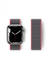 Newface Apple Watch 38mm Hasırlı Cırtcırtlı Kordon - Pembe