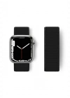 Newface Apple Watch 38mm Hasırlı Cırtcırtlı Kordon - Siyah