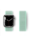 Newface Apple Watch 38mm Hasırlı Cırtcırtlı Kordon - Turkuaz