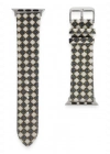 Newface Apple Watch 38mm Karo Motif Kordon - Siyah