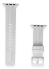 Newface Apple Watch 38mm KR408 Çizgili Silikon Kordon - Beyaz