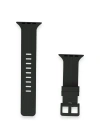 Newface Apple Watch 38mm KR408 Çizgili Silikon Kordon - Siyah