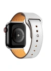 Newface Apple Watch 38mm KR415 Luaz Deri Kordon - Beyaz
