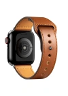 Newface Apple Watch 38mm KR415 Luaz Deri Kordon - Kahverengi