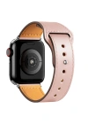 Newface Apple Watch 38mm KR415 Luaz Deri Kordon - Pembe
