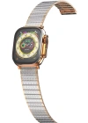 Newface Apple Watch 38mm Made Metal Kordon - Gümüş-Rose Gold