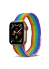 Newface Apple Watch 38mm Metal Mıknatıslı Kordon - Gökkuşağı