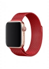 Newface Apple Watch 38mm Metal Mıknatıslı Kordon - Kırmızı