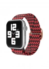 Newface Apple Watch 38mm Star Kordon - Zigzag Kırmızı-Siyah