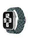 Newface Apple Watch 38mm Star Kordon - Zigzag Mavi-Yeşil