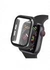 Newface Apple Watch 41mm Camlı Kasa Ekran Koruyucu - Siyah