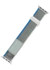 Newface Apple Watch 42mm Alice Kumaş Kordon - Mavi-Gri