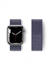 Newface Apple Watch 42mm Hasırlı Cırtcırtlı Kordon - Lacivert