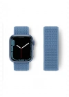 Newface Apple Watch 42mm Hasırlı Cırtcırtlı Kordon - Mavi