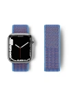 Newface Apple Watch 42mm Hasırlı Cırtcırtlı Kordon - Mor