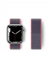 Newface Apple Watch 42mm Hasırlı Cırtcırtlı Kordon - Pembe