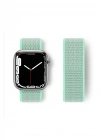 Newface Apple Watch 42mm Hasırlı Cırtcırtlı Kordon - Turkuaz