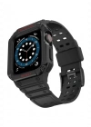 Newface Apple Watch 42mm KR401 Silikon Kordon - Siyah