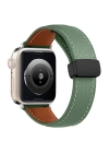 Newface Apple Watch 42mm KR414 Daks Deri Kordon - Koyu Yeşil