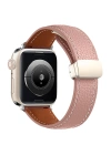Newface Apple Watch 42mm KR414 Daks Deri Kordon - Pembe