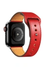 Newface Apple Watch 42mm KR415 Luaz Deri Kordon - Kırmızı