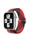 Newface Apple Watch 42mm Star Kordon - Kırmızı-Siyah