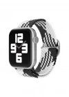 Newface Apple Watch 42mm Star Kordon - Siyah-Beyaz